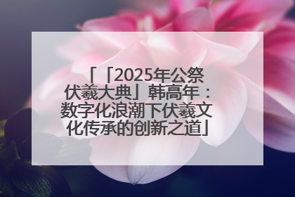「2025年公祭伏羲大典」韩高年：数字化浪潮下伏羲文化传承的创新之道