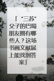 “三苏”父子的巴蜀朋友圈有哪些人？这场书画文献展上能找到答案