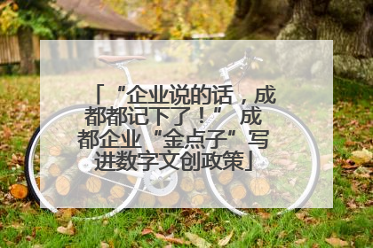 “企业说的话，成都都记下了！” 成都企业“金点子”写进数字文创政策