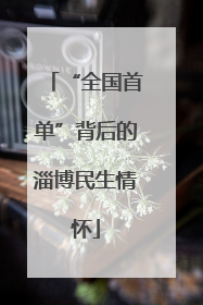 “全国首单”背后的淄博民生情怀