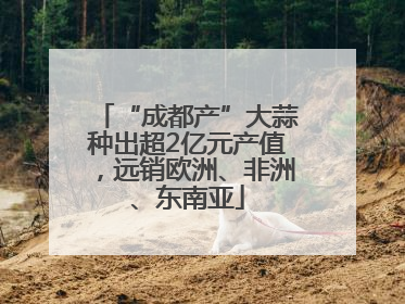“成都产”大蒜种出超2亿元产值，远销欧洲、非洲、东南亚
