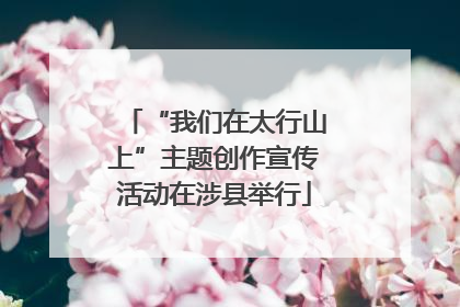 “我们在太行山上”主题创作宣传活动在涉县举行
