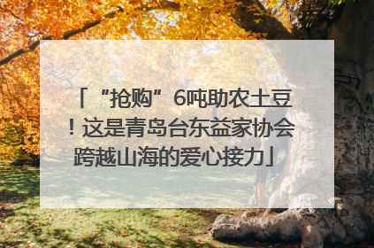 “抢购”6吨助农土豆！这是青岛台东益家协会跨越山海的爱心接力
