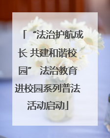 “法治护航成长 共建和谐校园” 法治教育进校园系列普法活动启动