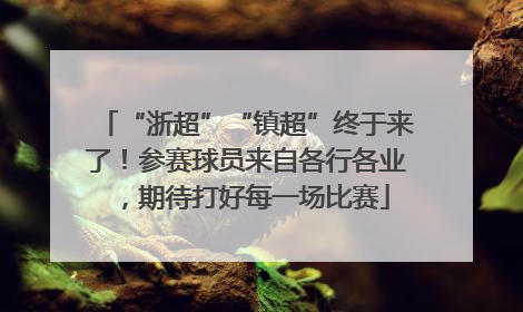 “浙超”“镇超”终于来了！参赛球员来自各行各业，期待打好每一场比赛
