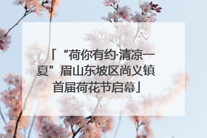 “荷你有约·清凉一夏”眉山东坡区尚义镇首届荷花节启幕