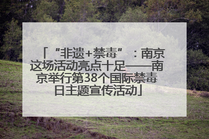 “非遗+禁毒”：南京这场活动亮点十足——南京举行第38个国际禁毒日主题宣传活动