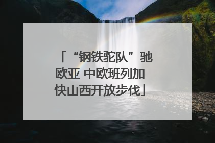 “钢铁驼队”驰欧亚 中欧班列加快山西开放步伐