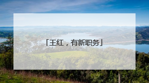王红，有新职务