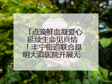 点滴鲜血凝爱心 延续生命见真情！丰宁街道联合昆明大滇医院开展无偿献血活动
