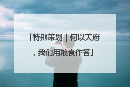 特别策划｜何以天府，我们用粮食作答