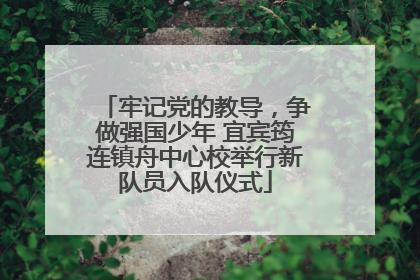 牢记党的教导，争做强国少年 宜宾筠连镇舟中心校举行新队员入队仪式