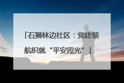 石狮林边社区：党建领航织就“平安霞光”