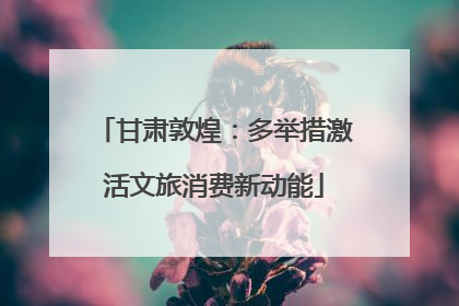 甘肃敦煌：多举措激活文旅消费新动能