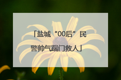 盐城“00后”民警帅气踹门救人