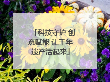 科技守护 创意赋能 让千年遗产活起来