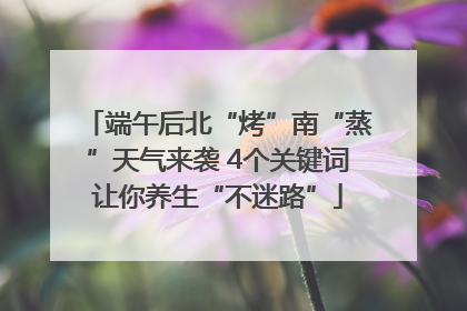 端午后北“烤”南“蒸”天气来袭 4个关键词让你养生“不迷路”