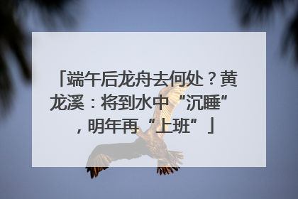端午后龙舟去何处？黄龙溪：将到水中“沉睡”，明年再“上班”