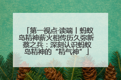 第一视点·读端丨蚂蚁岛精神薪火相传历久弥新 蔡之兵：深刻认识蚂蚁岛精神的“精气神”