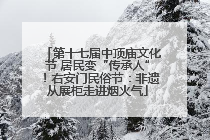 第十七届中顶庙文化节 居民变“传承人”！右安门民俗节：非遗从展柜走进烟火气