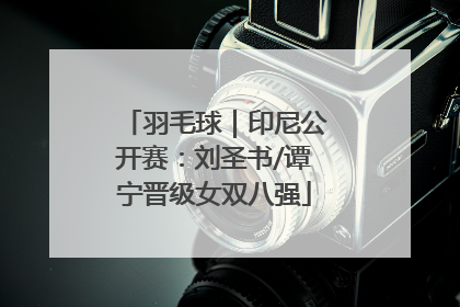 羽毛球｜印尼公开赛：刘圣书/谭宁晋级女双八强