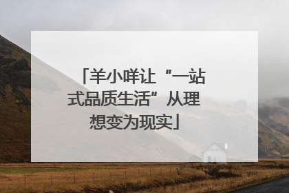 羊小咩让“一站式品质生活”从理想变为现实