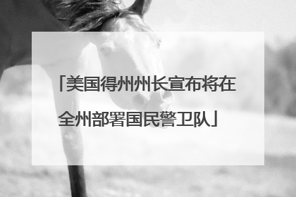 美国得州州长宣布将在全州部署国民警卫队