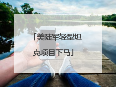 美陆军轻型坦克项目下马