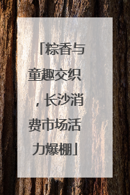 粽香与童趣交织，长沙消费市场活力爆棚