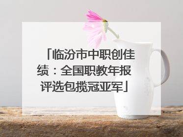 临汾市中职创佳绩：全国职教年报评选包揽冠亚军