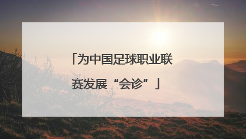 为中国足球职业联赛发展“会诊”