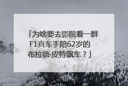 为啥要去影院看一群F1真车手陪62岁的布拉德·皮特飙车？