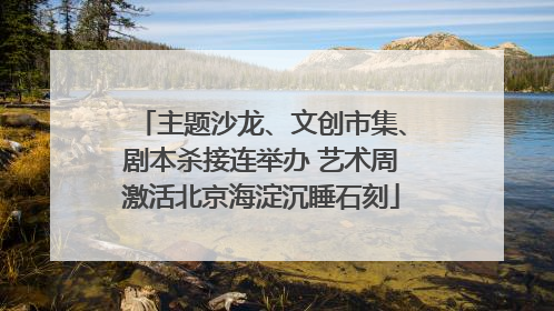 主题沙龙、文创市集、剧本杀接连举办 艺术周激活北京海淀沉睡石刻