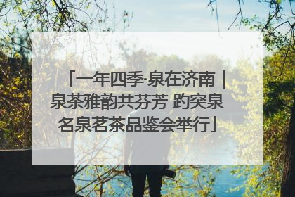一年四季·泉在济南｜泉茶雅韵共芬芳 趵突泉名泉茗茶品鉴会举行
