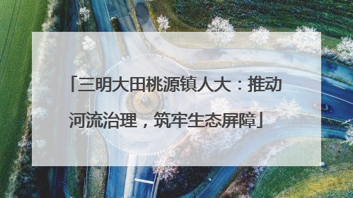 三明大田桃源镇人大：推动河流治理，筑牢生态屏障
