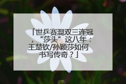 世乒赛混双三连冠，“莎头”这八年：王楚钦/孙颖莎如何书写传奇？