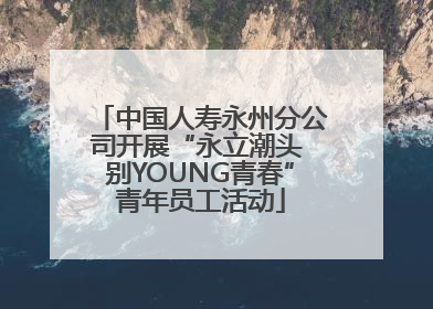 中国人寿永州分公司开展“永立潮头 别YOUNG青春”青年员工活动
