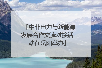 中非电力与新能源发展合作交流对接活动在岳阳举办