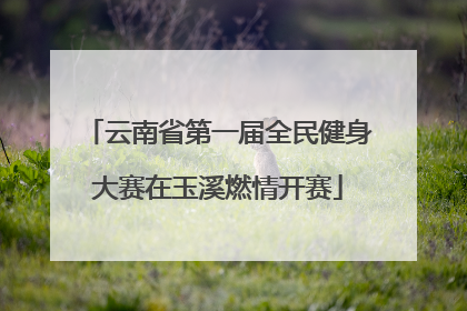 云南省第一届全民健身大赛在玉溪燃情开赛