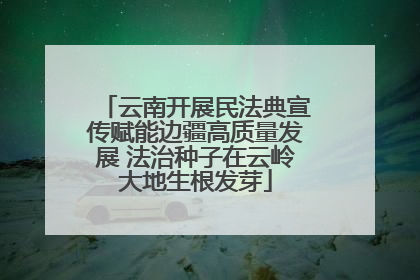 云南开展民法典宣传赋能边疆高质量发展 法治种子在云岭大地生根发芽