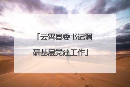 云霄县委书记调研基层党建工作