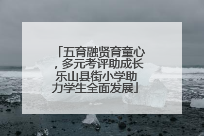 五育融贤育童心，多元考评助成长 乐山县街小学助力学生全面发展