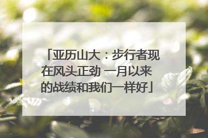 亚历山大：步行者现在风头正劲 一月以来的战绩和我们一样好