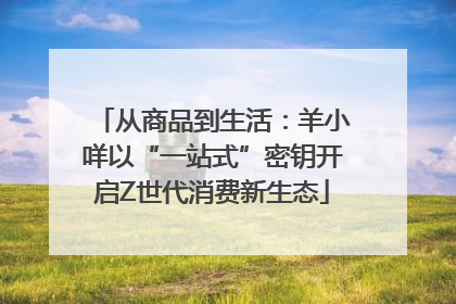 从商品到生活：羊小咩以“一站式”密钥开启Z世代消费新生态