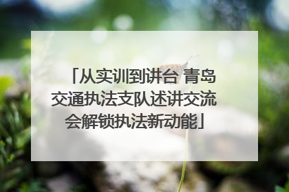 从实训到讲台 青岛交通执法支队述讲交流会解锁执法新动能