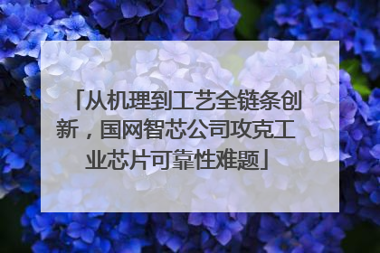 从机理到工艺全链条创新，国网智芯公司攻克工业芯片可靠性难题
