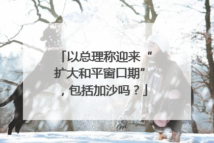 以总理称迎来“扩大和平窗口期”，包括加沙吗？