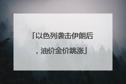 以色列袭击伊朗后，油价金价跳涨