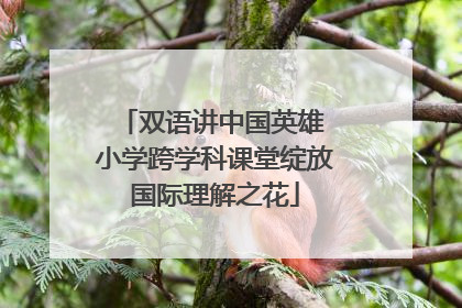 双语讲中国英雄 小学跨学科课堂绽放国际理解之花