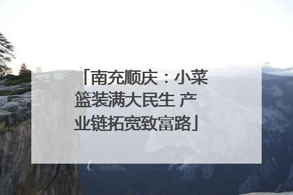 南充顺庆：小菜篮装满大民生 产业链拓宽致富路